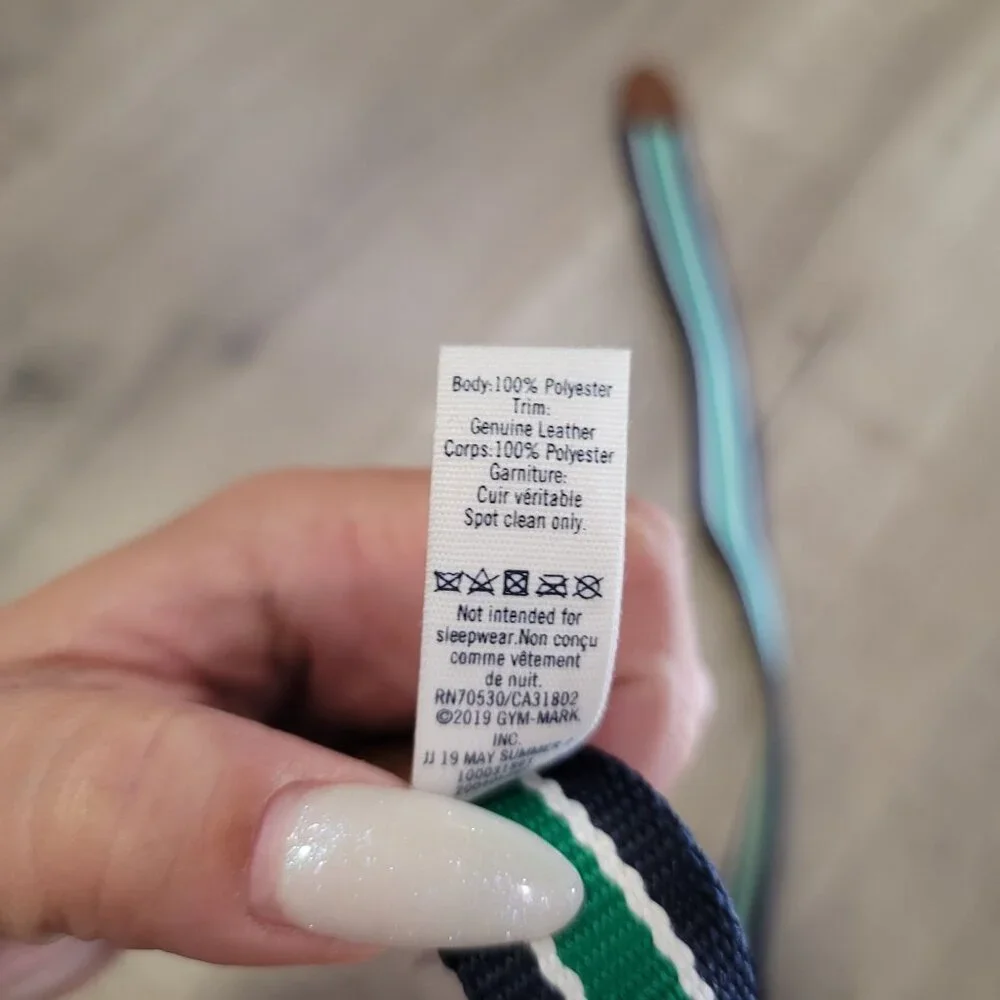Janie and Jack NWT striped blue and green boys belt size 2t-3
